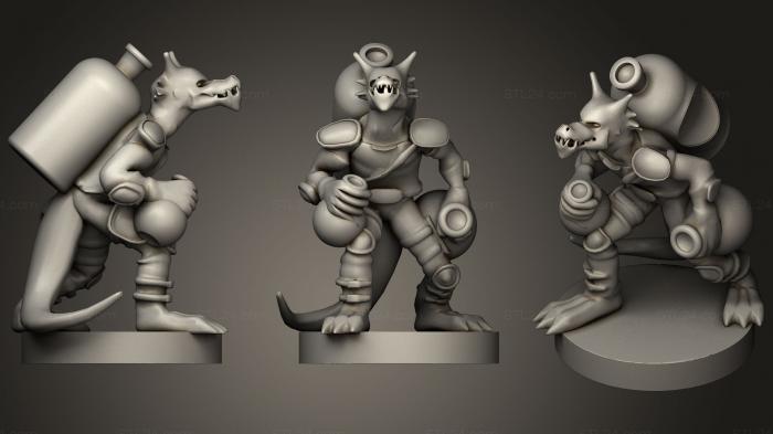 Figurines heroes, monsters and demons (Roggo, STKM_1119) 3D models for cnc